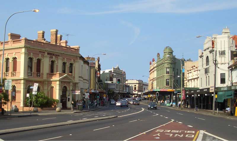 Photo of King St & Enmore Rd intersection Newtown, NSW