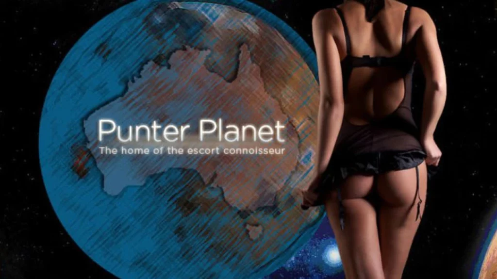 Screenshot of Punter Planet Home Page. A site for escort reviews.